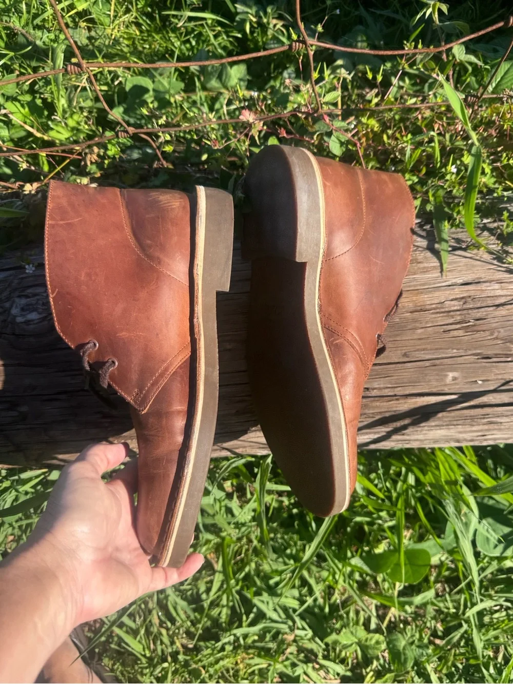 Clarks Bushacre 2 chukka boots dark brown leather size 9